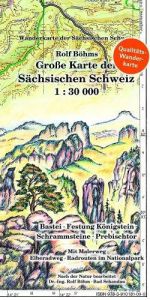 Große Karte der Sächsischen Schweiz 1:30000 Böhm, Rolf 9783910181090