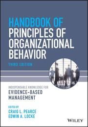 Handbook of Principles of Organizational Behavior Edwin A Locke/Craig L Pearce 9781119828549