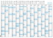 Jahresplaner 14 Monate 2025 - Plakat-Kalender 86x61 cm - Ferienübersicht - Arbeitstagezählung - Zettler  4006928026814