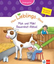 Klett Mein Lieblings-Block Muh und Mäh! Bauernhof-Rätsel Vorbach, Britta 9783129494868