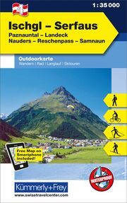 Kümmerly+Frey Outdoorkarte Österreich 4 Ischgl, Serfaus 1:35.000  9783259007136