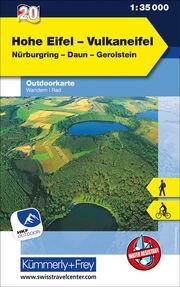 Kümmerly+Frey Outdoorkarte Deutschland 20 Hohe Eifel, Vulkaneifel 1:35.000  9783259025635