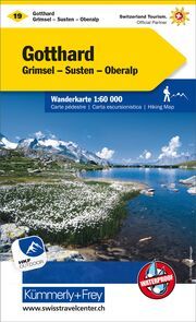 Kümmerly+Frey Wanderkarte 19 Gotthard 1:60.000  9783259022191