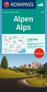 KOMPASS Autokarte Alpen, Alps, Alpi, Alpes 1:500.000  9783991218227