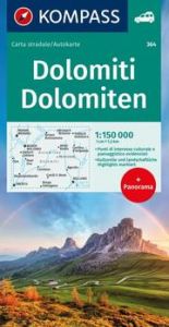 KOMPASS Autokarte Dolomiti, Dolomiten, Dolomites 1:150.000  9783991211570