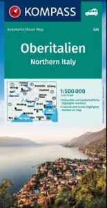 KOMPASS Autokarte Oberitalien, Italia settentrionale, Northern Italy, Italie du Nord 1:500.000  9783991217947