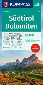 KOMPASS Autokarte Südtirol, Dolomiten/Alto Adige , Dolomiti 1:150.000  9783990448465