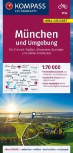 KOMPASS Fahrradkarte 3334 München und Umgebung 1:70.000  9783991215158