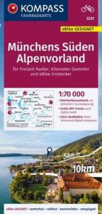 KOMPASS Fahrradkarte 3337 Münchens Süden, Alpenvorland 1:70.000  9783991218104