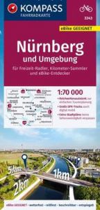 KOMPASS Fahrradkarte 3343 Nürnberg und Umgebung 1:70.000  9783991214601