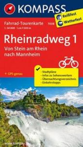 KOMPASS Fahrrad-Tourenkarte Rheinradweg 1, von Stein am Rhein nach Mannheim 1:50.000  9783850267779