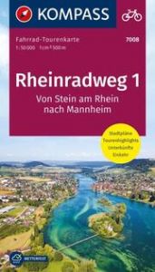 KOMPASS Fahrrad-Tourenkarte Rheinradweg 1 1:50.000  9783991219415