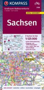 KOMPASS Großraum-Radtourenkarte 3708 Sachsen 1:125.000  9783991216445