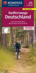 KOMPASS Radfernwegekarte Radfernwege Deutschland 1:550.000  9783991215318