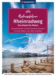 KOMPASS Radreiseführer Rheinradweg von Basel bis Mainz  9783991213239