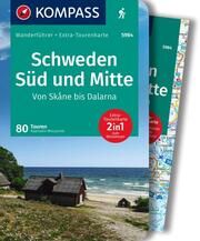 KOMPASS Wanderführer Schweden Süd und Mitte, Von Skåne bis Dalarna, 80 Touren mit Extra-Tourenkarte Moczynski, Raphaela 9783991215516