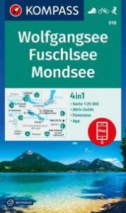 KOMPASS Wanderkarte 018 Wolfgangsee, Fuschlsee, Mondsee 1:25.000  9783991218814