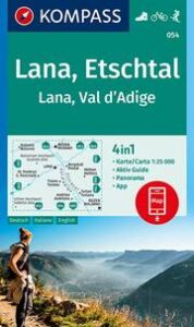 KOMPASS Wanderkarte 054 Lana, Etschtal Lana, Val d'Adige 1:25.000  9783990446201