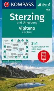 KOMPASS Wanderkarte 058 Sterzing und Umgebung, Vipteno e dintorni 1:25.000  9783991219774