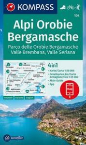 KOMPASS Wanderkarte 104 Alpi Orobie Bergamasche 1:50.000  9783991213789