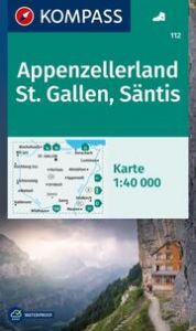 KOMPASS Wanderkarte 112 Appenzellerland, St. Gallen, Säntis 1:40.000  9783991218791