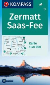 KOMPASS Wanderkarte 117 Zermatt, Saas-Fee 1:40.000  9783991541790