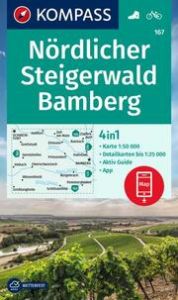 KOMPASS Wanderkarte 167 Nördlicher Steigerwald, Bamberg 1:50.000  9783991215134