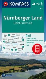 KOMPASS Wanderkarte 172 Nürnberger Land, Hersbrucker Alb 1:50.000  9783991218746