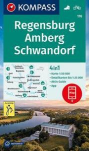 KOMPASS Wanderkarte 176 Regensburg, Amberg, Schwandorf 1:50.000  9783991210801