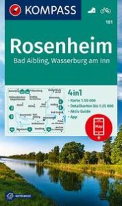 KOMPASS Wanderkarte 181 Rosenheim, Bad Aibling, Wasserburg am Inn 1:50.000  9783990447468