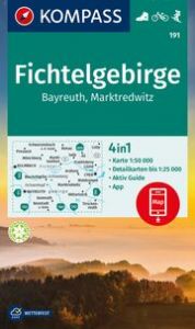 KOMPASS Wanderkarte 191 Fichtelgebirge, Bayreuth, Marktredwitz 1:50.000  9783991219811