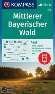 KOMPASS Wanderkarte 196 Mittlerer Bayerischer Wald 1:50.000  9783991215080