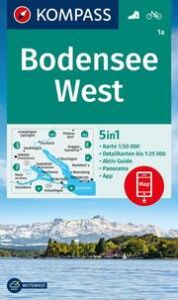 KOMPASS Wanderkarte 1a Bodensee West 1:50.000  9783991212126