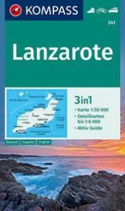 KOMPASS Wanderkarte 241 Lanzarote 1:50.000  9783990445693