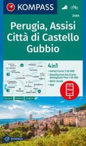 KOMPASS Wanderkarte 2464 Perugia, Assisi, Città di Castello, Gubbio 1:50.000  9783991540281