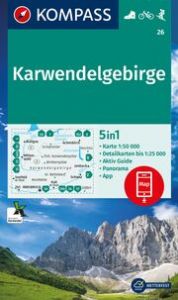 KOMPASS Wanderkarte 26 Karwendelgebirge 1:50.000  9783991540939