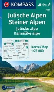 KOMPASS Wanderkarte 2801 Julische Alpen/Julijske alpe, Steiner Alpen/Kamniske alpe 1:75.000  9783991219835