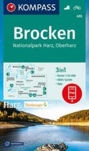 KOMPASS Wanderkarte 455 Brocken, Nationalpark Harz, Oberharz 1:25.000  9783990449219