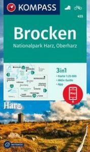 KOMPASS Wanderkarte 455 Brocken, Nationalpark Harz, Oberharz 1:25.000  9783991216926