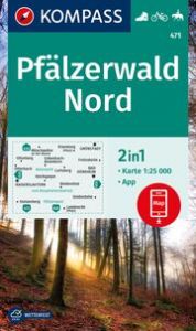 KOMPASS Wanderkarte 471 Pfälzerwald Nord 1:25.000  9783991540847