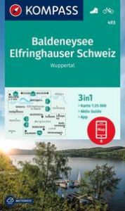 KOMPASS Wanderkarte 493 Baldeneysee, Elfringhauser Schweiz, Wuppertal 1:25.000  9783991213796