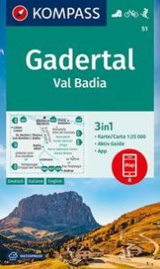 KOMPASS Wanderkarte 51 Gadertal, Val Badia 1:25.000  9783991211280