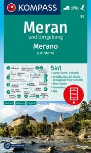 KOMPASS Wanderkarte 53 Meran und Umgebung / Merano e dintorni 1:50.000  9783991541943