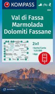 KOMPASS Wanderkarte 650 Val di Fassa, Marmolada, Dolomiti Fassane 1:25.000  9783991540700