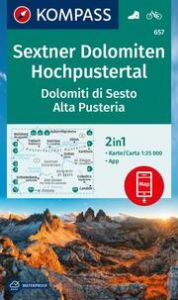 KOMPASS Wanderkarte 657 Sextner Dolomiten, Hochpustertal/Dolomiti di Sesto, Alta Pusteria 1:25.000  9783991540366