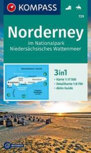 KOMPASS Wanderkarte 729 Norderney im Nationalpark Niedersächsisches Wattenmeer 1:17.500  9783990446140