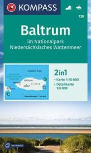 KOMPASS Wanderkarte 730 Baltrum im Nationalpark Niedersächsisches Wattenmeer 1:10.000  9783991213413