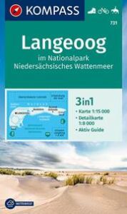 KOMPASS Wanderkarte 731 Langeoog im Nationalpark Niedersächsisches Wattenmeer 1:15.000  9783990449240