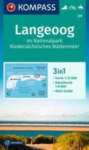 KOMPASS Wanderkarte 731 Langeoog im Nationalpark Niedersächsisches Wattenmeer 1:15.000  9783991217190