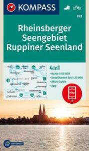 KOMPASS Wanderkarte 743 Rheinsberger Seengebiet, Ruppiner Seenland 1:50.000  9783991214403